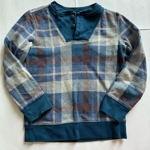 5T Tea plaid pullover